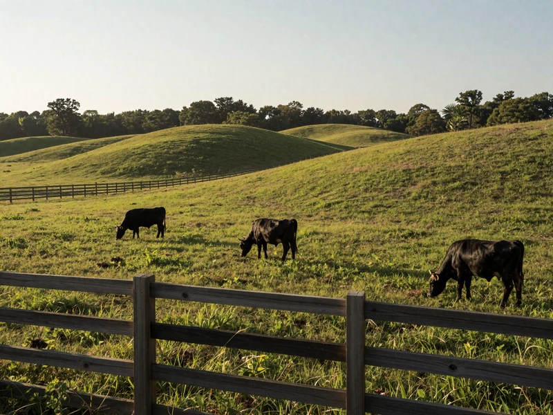 Alabama cattle pasture with Black Angus cows and green rolling hills for Alabama farmers dating