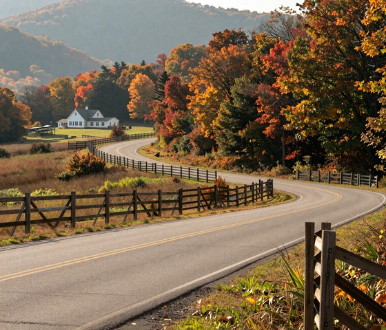 Winding country road through Appalachian hills in West Virginia showing the mountainous terrain that challenges rural dating