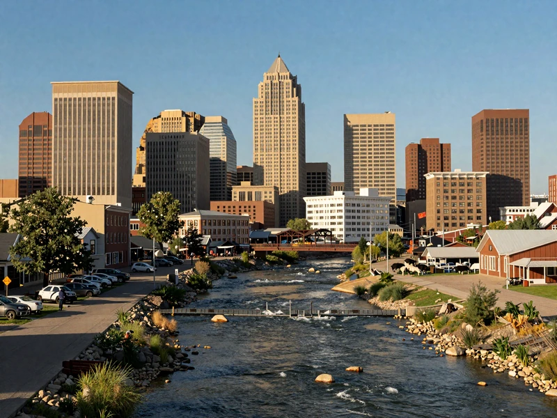 Billings Montana skyline with Rimrocks cliffs and Yellowstone River ranch country gateway city