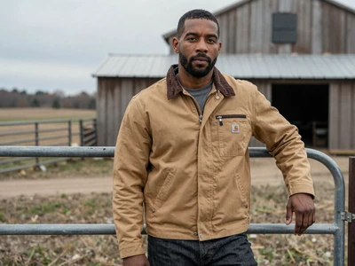 Marcus, Indiana hog producer from Grant County standing at his farm gate