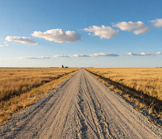 Wide open Nebraska plains showing vast distance between farmsteads illustrating rural dating challenges