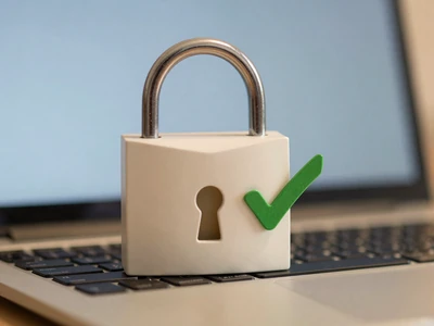 Privacy and security icon on screen - safe farmer dating platform