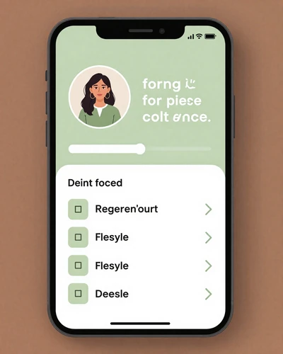 Search filter screen with distance slider and farming interest options